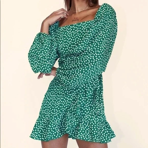 Princess Polly Caesura Long Sleeve Mini Dress - Picture 1 of 8